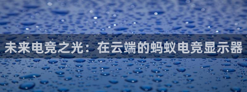 mk电子竞技：未来电竞之光：在云端的蚂蚁电竞显示器